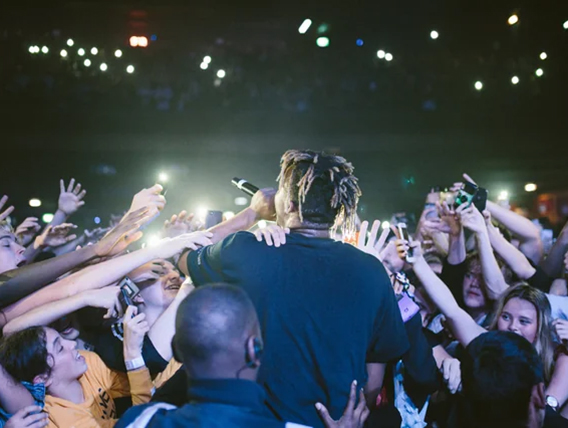 Juice WRLD performing during his 2018 tour