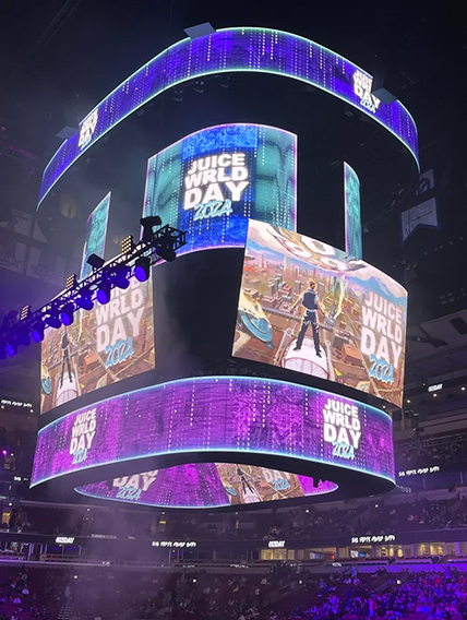 Crowd gathering at Juice WRLD Day 2024